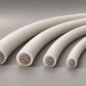 UL 3071 200°C 600V silicone wire cut lengths fanned out showing extruded SR insulation and outer covering