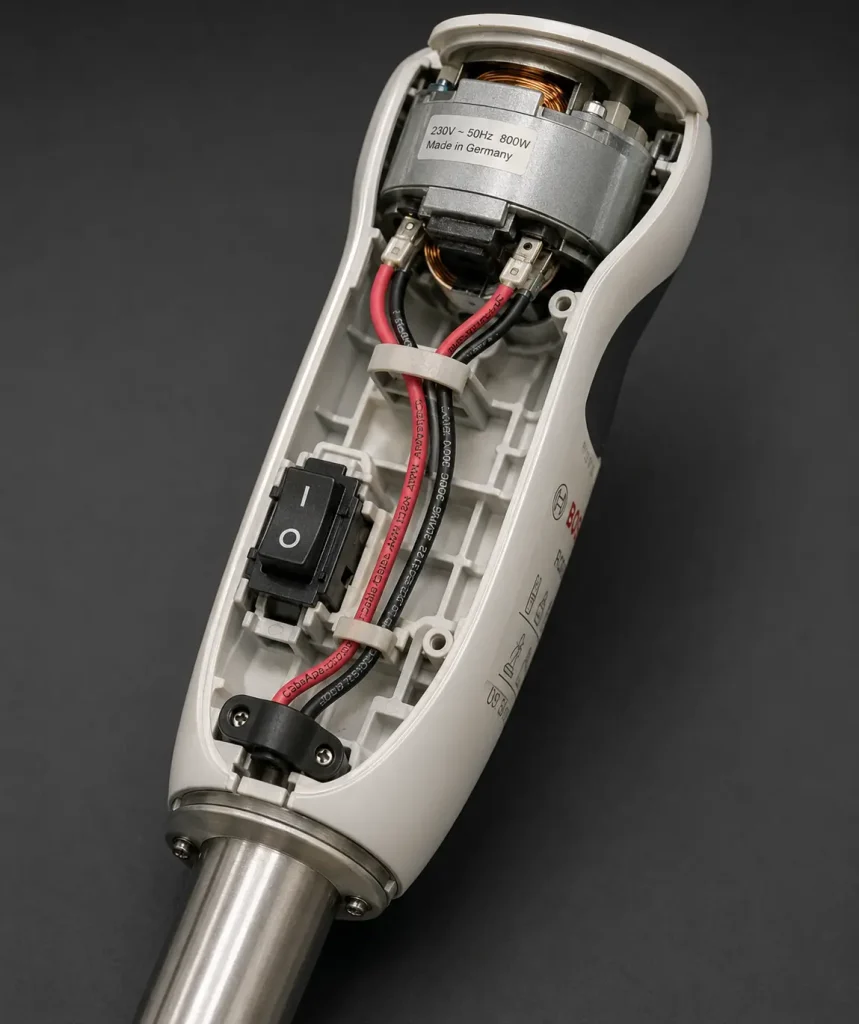 UL 3122 silicone wires in German immersion blender handle motor wiring
