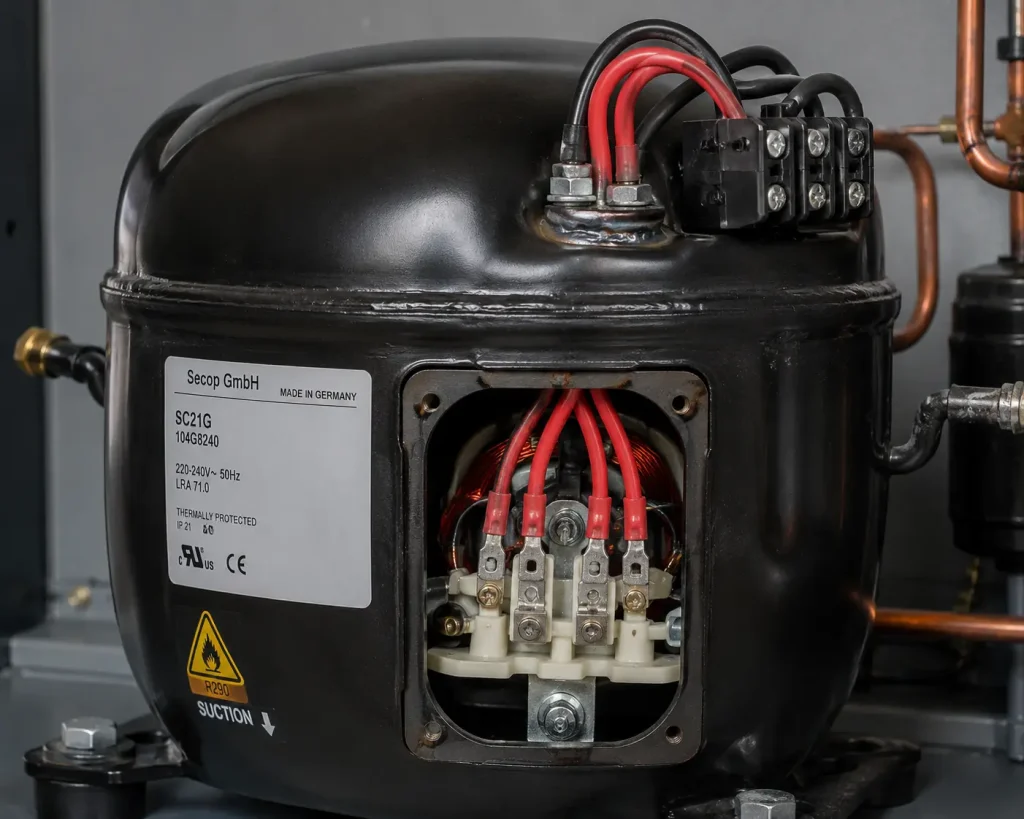 UL 3135 silicone wires in German hermetically sealed refrigeration compressor motor leads