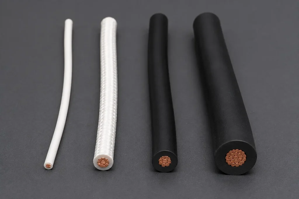 UL wire voltage progression 1007 300V 3304 10kV 3239 60kV insulation wall comparison