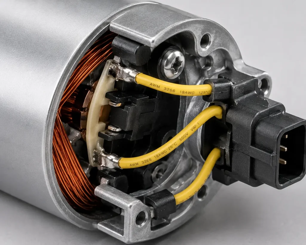 UL 3266 XLPE 125°C motor lead wire automotive DC motor winding terminal Mexico