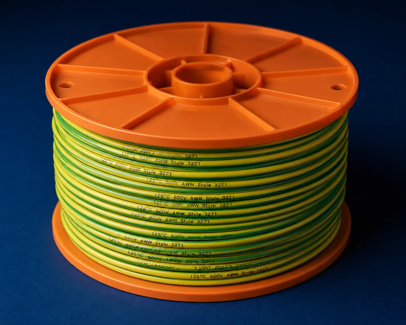 UL 3271 125°C 600V XLPE motor lead wire green yellow reel Poland EMS supplier