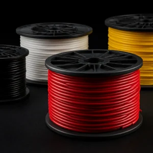 UL AWM Style 3271 semi-conductive XLPE motor lead wire multi-AWG spool set, 125°C maximum 600 Vac 750 Vdc, optional semi-conductive layer construction, factory supply CIF Hamburg