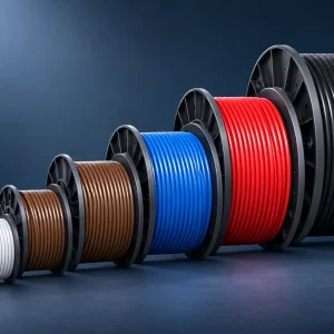 UL AWM Style 3271 XLPE motor lead wire multi-size spool range from fine gauge to large kcmil, 125°C 600 Vac 750 Vdc, German OEM procurement supply