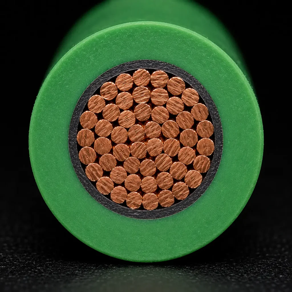 Macro cross-section UL 3271 XLPE motor lead three layer semi-conductive conductor