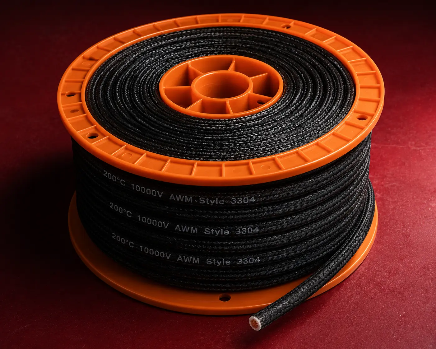 UL 3304 200°C 10kV black silicone fiberglass braid ignition wire Turkey gas range
