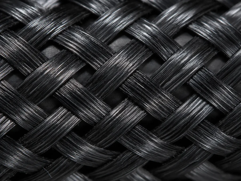 UL 3304 fiberglass braid outer covering weave pattern macro detail ignition wire
