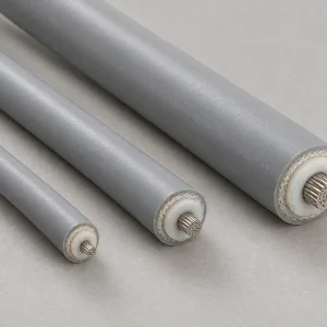 UL 3573 10kV wire lengths laid in parallel showing smooth outer silicone over the braid