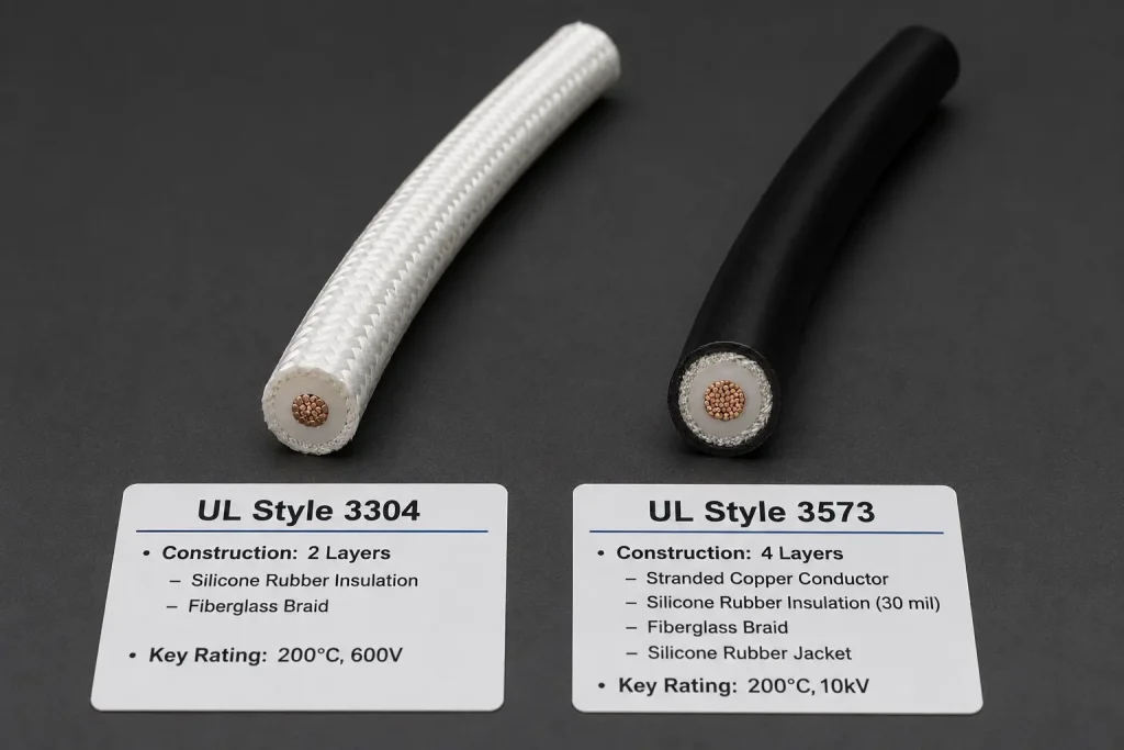 UL 3573 dual insulation vs UL 3304 single insulation ignition wire comparison