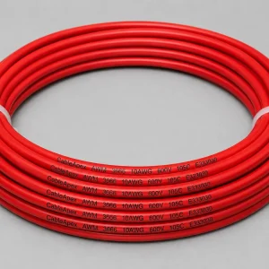 UL 3666 XLPE wire 10 AWG red coil overall product view for German industrial applications