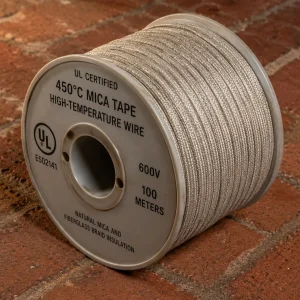 UL 5107 mica tape 450°C 600V wire reel natural glass braid Mexico alta temperatura