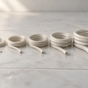 UL 5334 24–12 AWG mica glass wire in small coils arranged by size from fine to heavier gauge