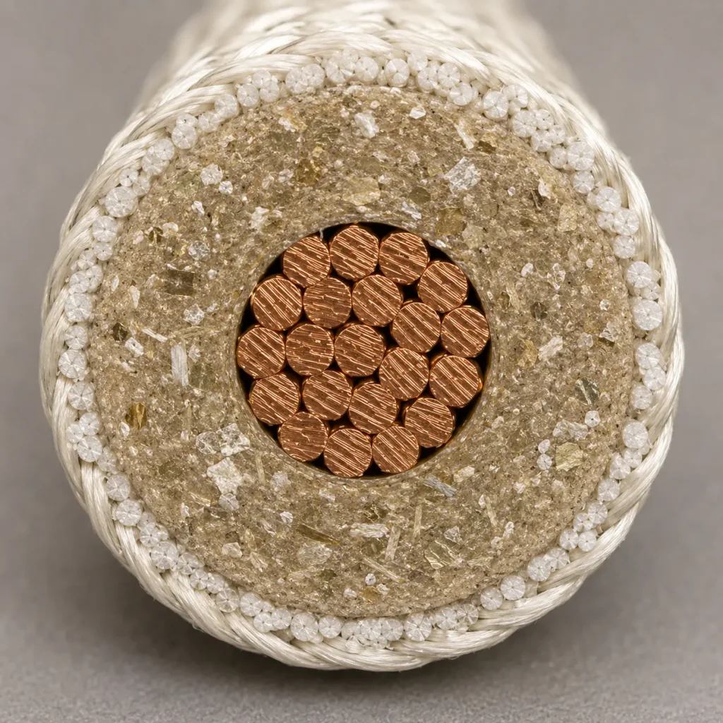 Macro cross-section UL 5334 composite mica glass wire granular texture insulation