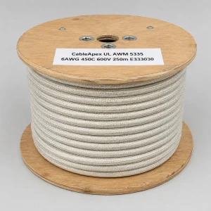 UL 5335 mica wire 6 AWG 250m spool overall product view 450°C 600V