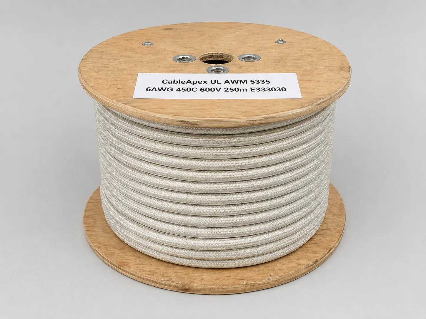 UL 5335 mica wire 6 AWG 250m spool overall product view 450°C 600V