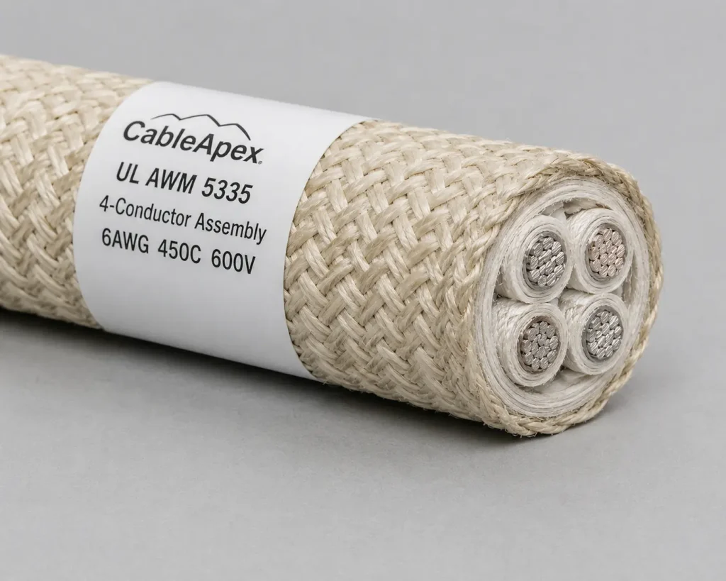 UL 5335 multi-conductor cable assembly 4-conductor configuration for three-phase power