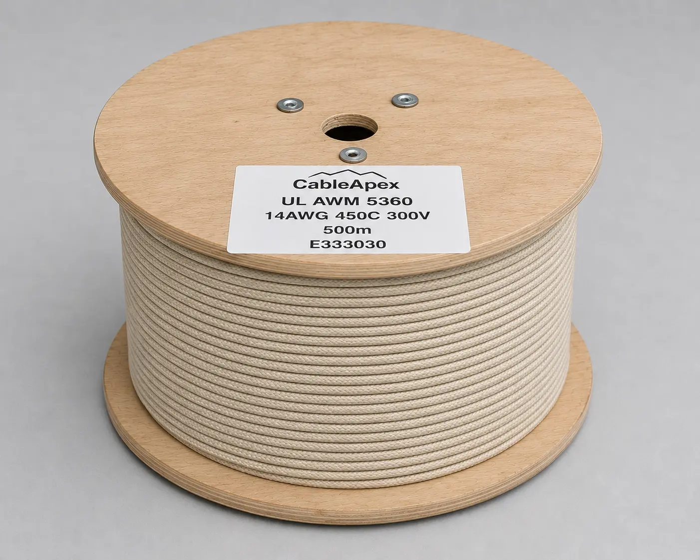 UL 5360 single conductor mica wire 14 AWG 500m spool overall view