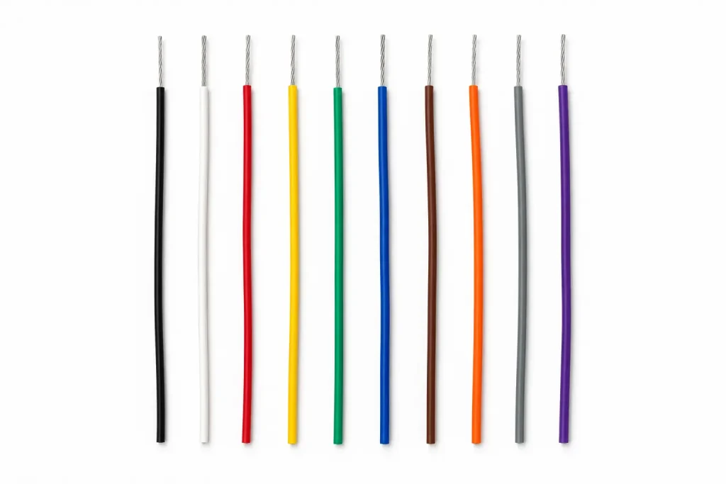 UL 1007 22AWG tinned copper hook-up wire ten color range electronics signal wire
