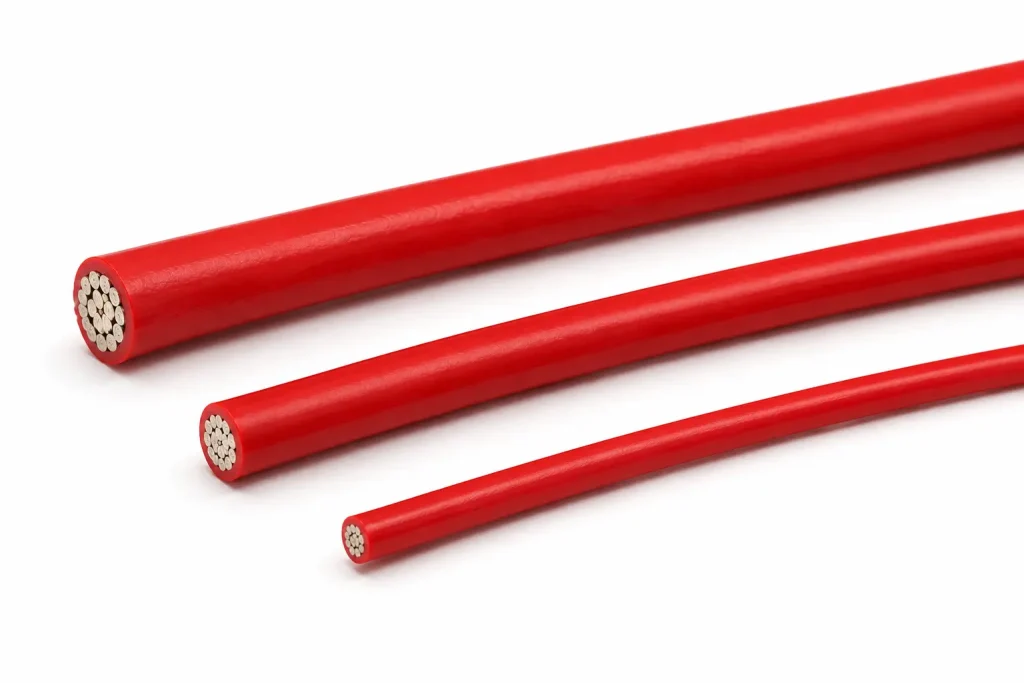 UL 1015 PVC wire AWG diameter comparison 14AWG 16AWG 18AWG progression