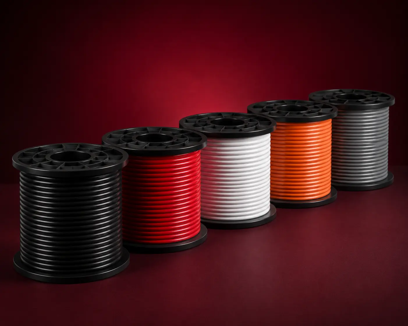 UL 1032 16 AWG PVC internal wiring wire spools in multiple colors, 1200Vdc 1000Vac 90C