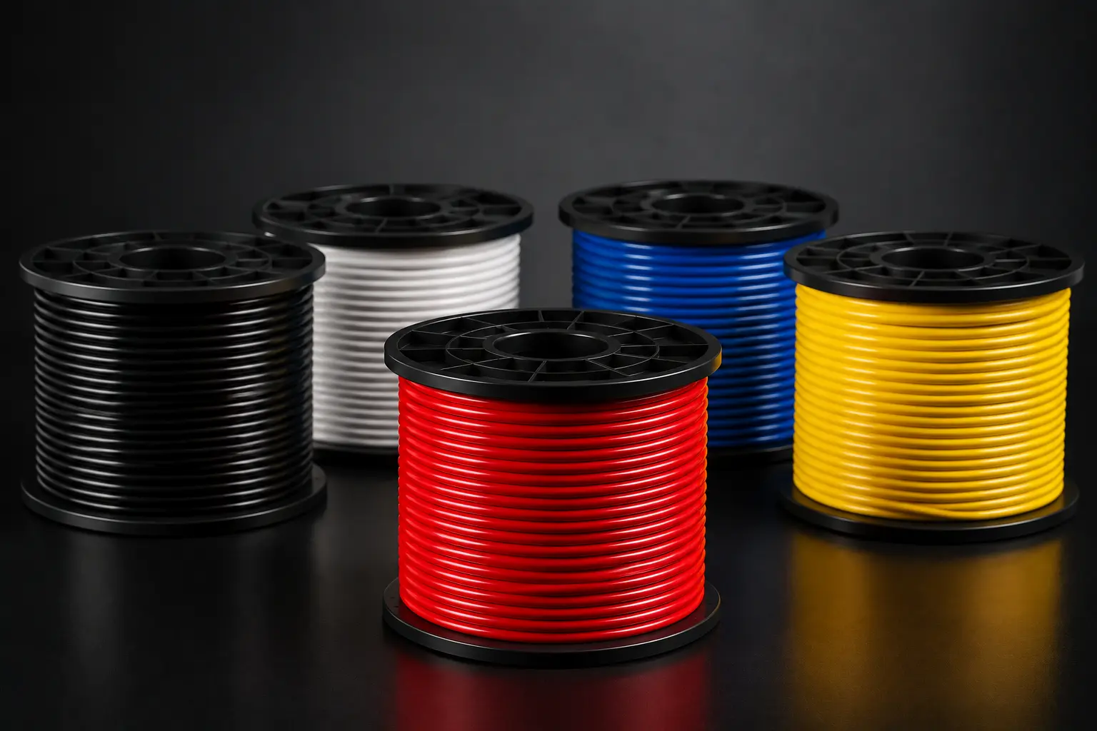 UL 1032 18 AWG PVC hook-up wire spools in multiple colors, 90C 1000V appliance wiring material