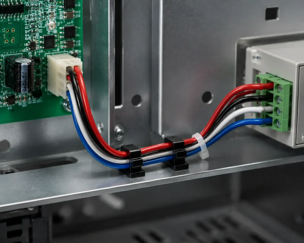 UL AWM 1571 22 AWG PVC wire routed inside electronic equipment for Class 2 internal wiring