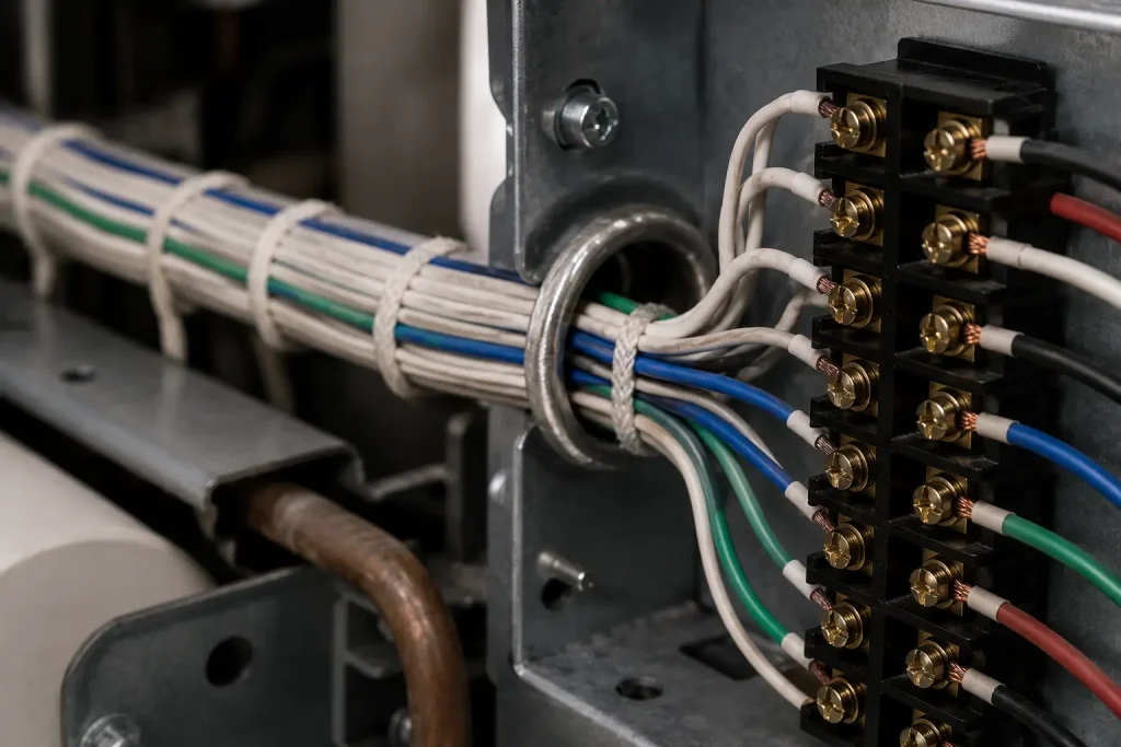 UL 1331 20 AWG FEP wire with colour identification covering routed inside appliance control harness