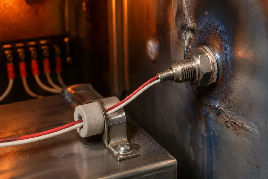 UL 1592 24 AWG FEP fine lead routed in 200C equipment zone for internal sensor wiring