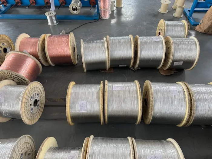 Silicone wire and copper wire finished products in workshop storage